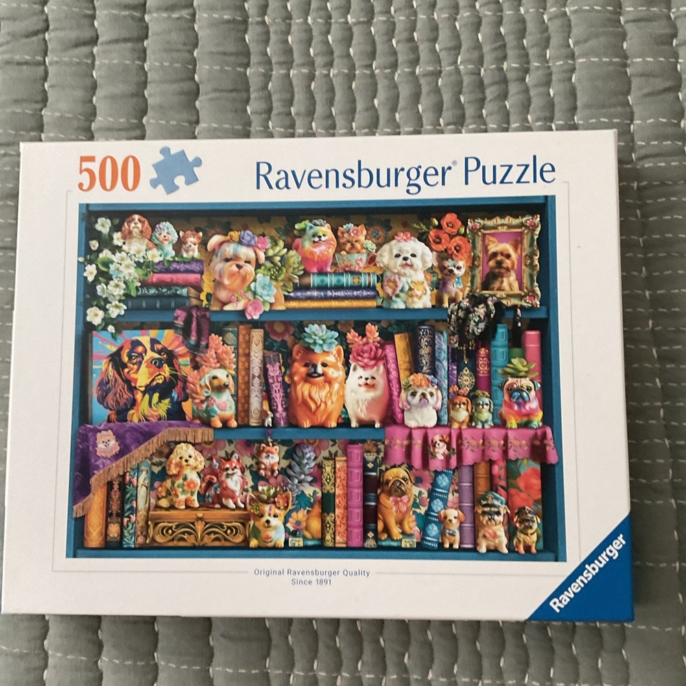 Ravensburger Bright Dogs on Colorful Bookshelf Puzzle
